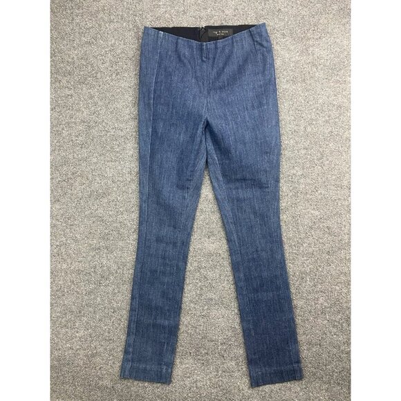 Rag & Bone Georgie Pant Jeans Women's 2 Stretch Dark Wash Pull On Ankle Jeggings - Picture 1 of 8